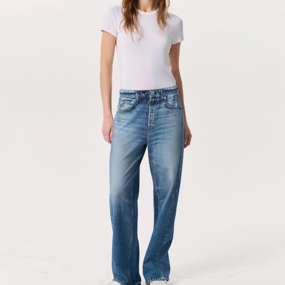rag & bone Light Blue Straight Leg Jeans